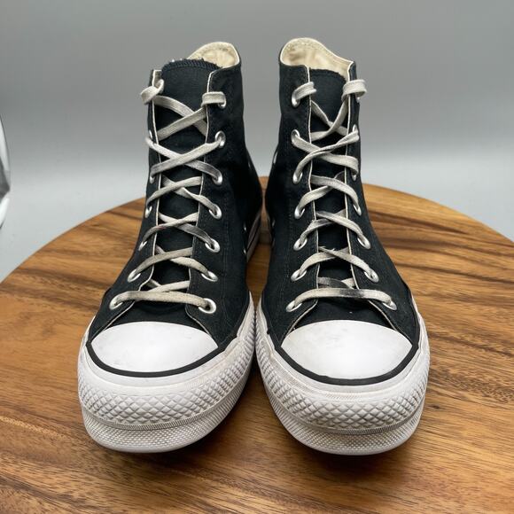 Converse CTAS All Star Lift Shoes Womens 10 Black Canvas Hi Top Platform Sneaker - Picture 2 of 8
